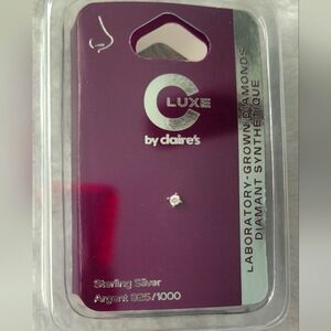 NWT-C LUXE Jewelry Sterling Silver Stud Nose Ring